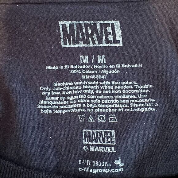 Marvel Logo Iron Man Captain America Hulk Thor Tee Shirt Top Size M - Picture 3 of 3